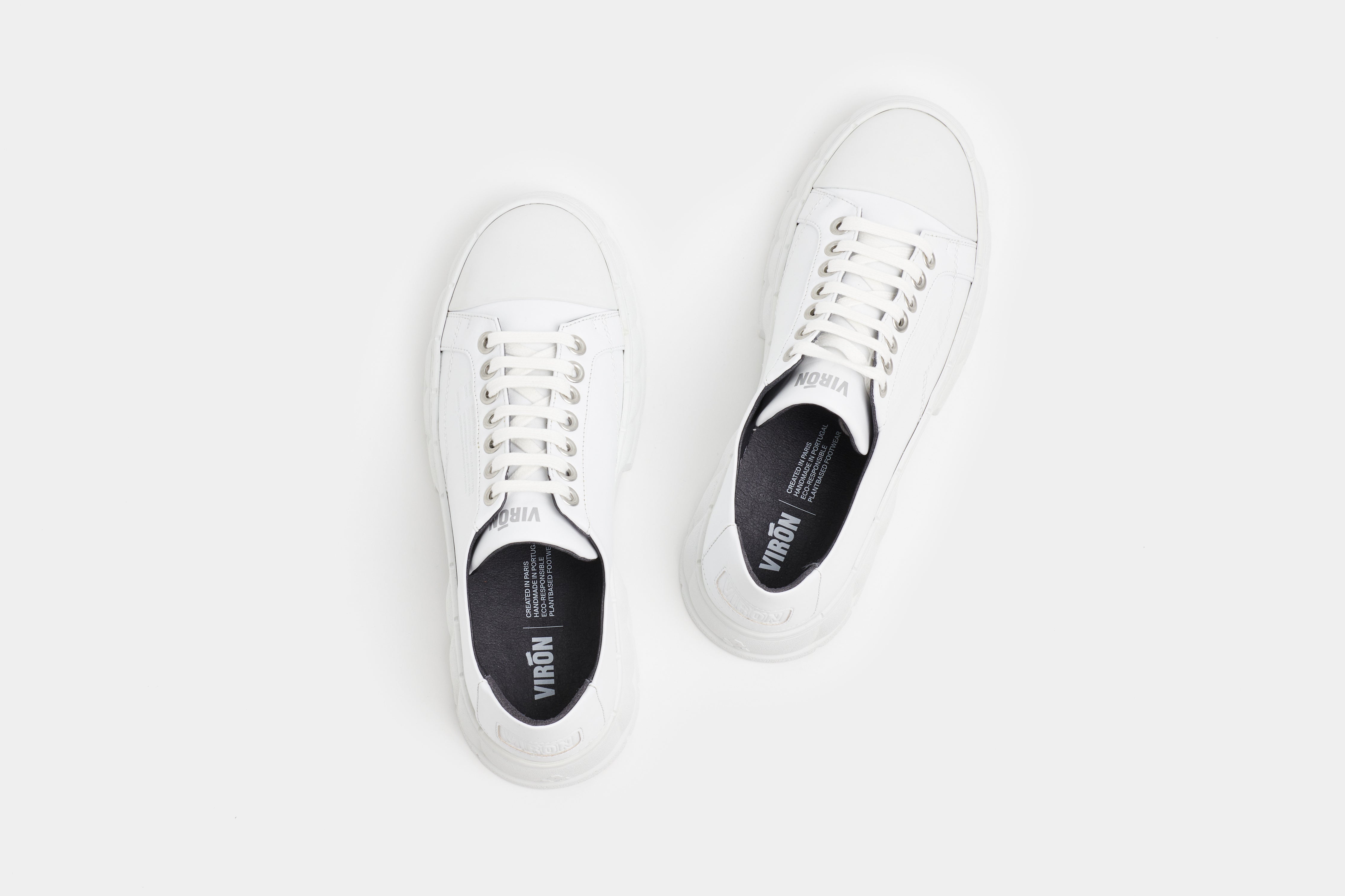 1968 Vegan basketball low-top sneaker out of Appleskin in white apple shown from the top