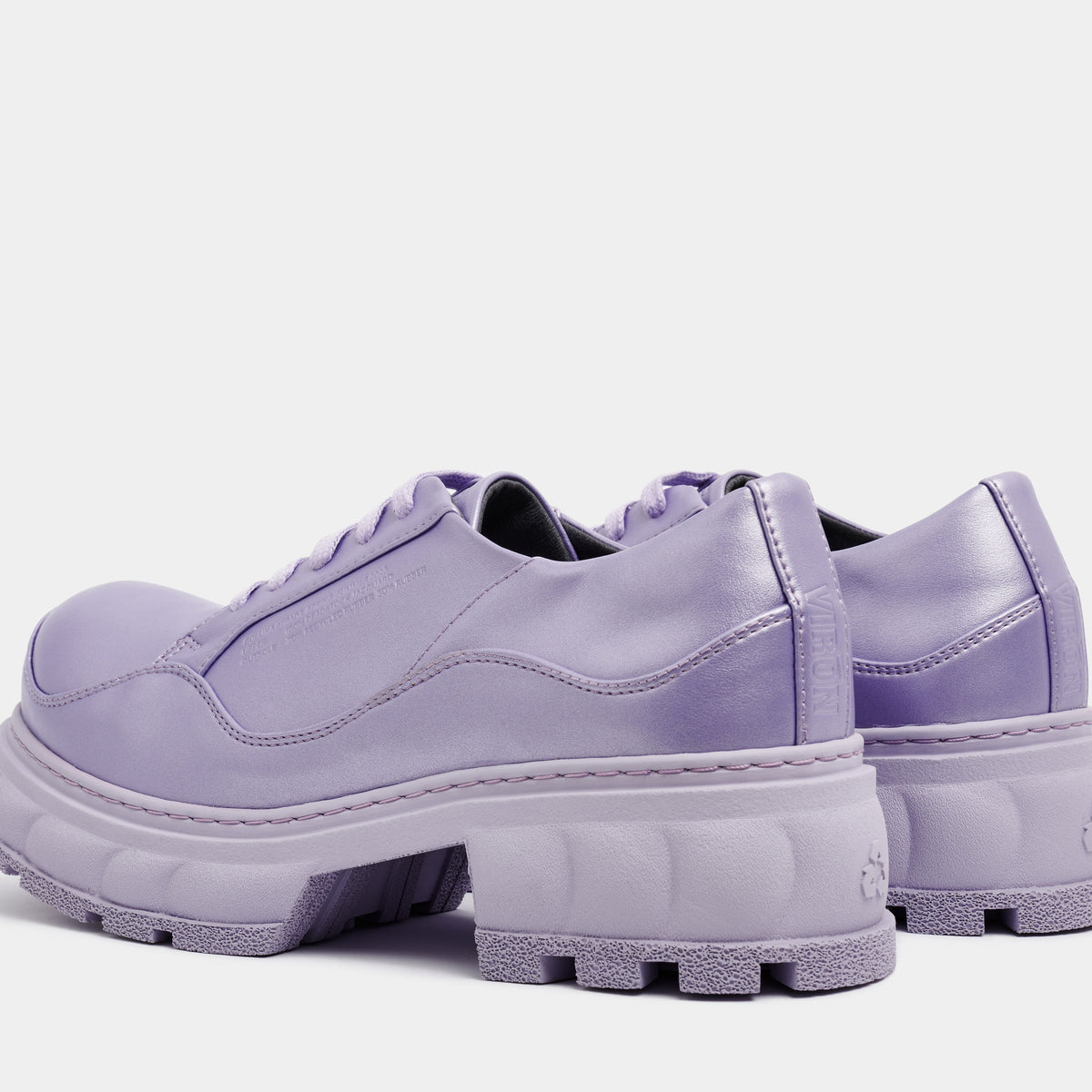 Monarch Virón x collina Strada Vegan derby made from apple leather in lilac apple shown from the back